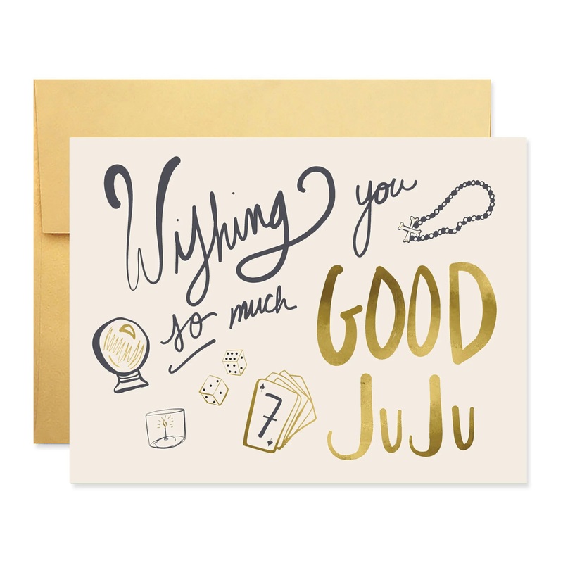 WISHING YOU GOOD JUJU GREETING CARD