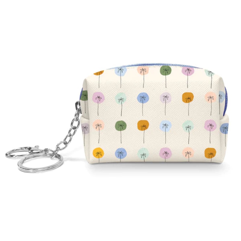 DOTTED PALMS KEYCHAIN POUCH