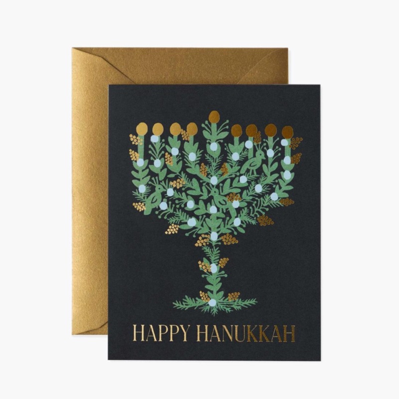 HANUKKAH MENORAH GREETING CARD