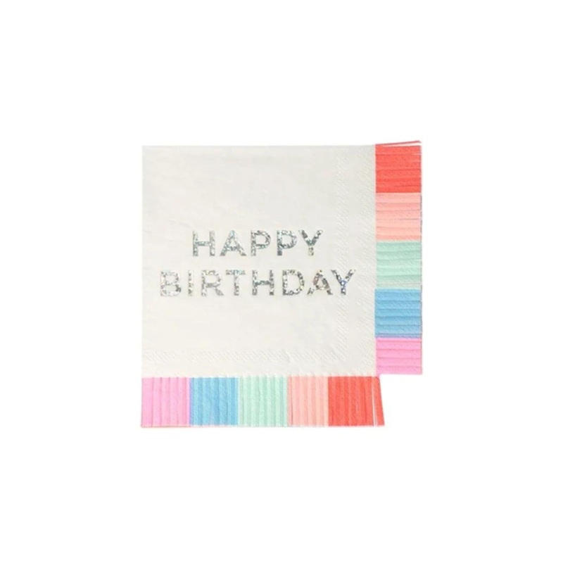 HAPPY BIRTHDAY FRINGE NAPKINS BY MERI MERI