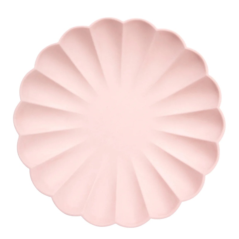LARGE CANDY PINK COMPOSTABLE PLATES
