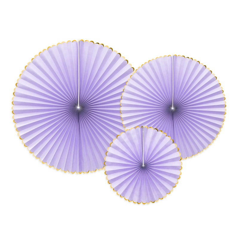 LIGHT LILAC PAPER PARTY FANS