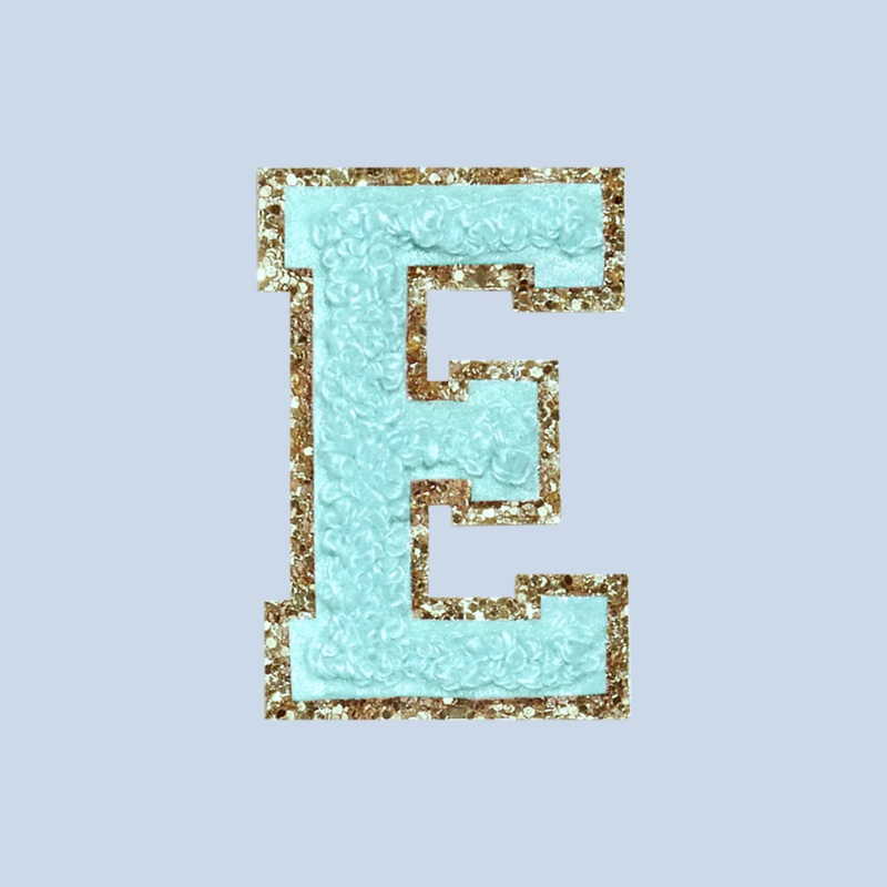 MINI CHENILLE VARSITY LETTER PATCH - SKY BLUE