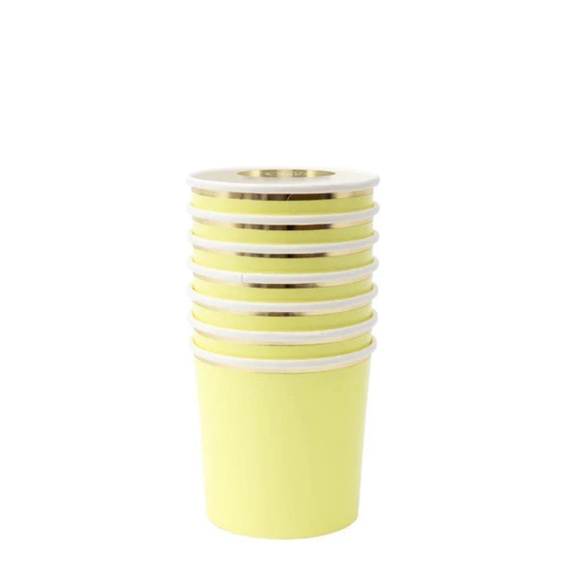 PALE YELLOW TUMBLER CUPS BY MERI MERI