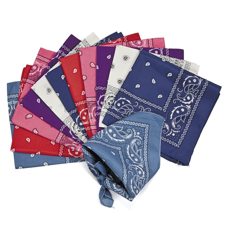 BANDANNA - ASSORTMENT IRREGULAR       12 CT/PKG
