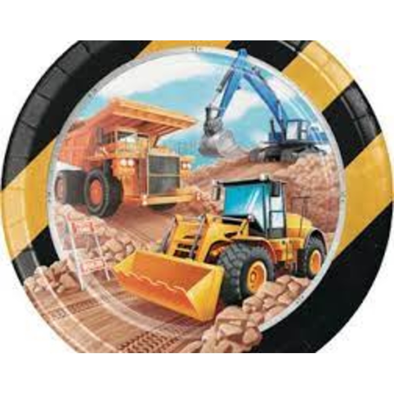 Big Dig Construction Birthday 9" Paper Plates