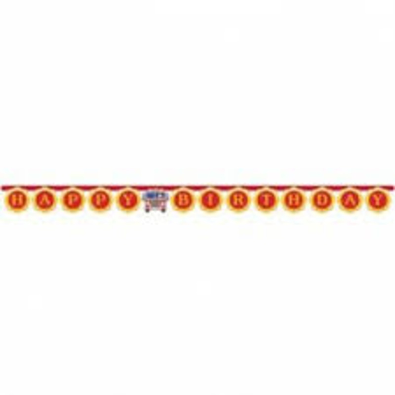 FIRE DEPARTMENT - JOINTED HAPPY BIRTHDAY BANNER