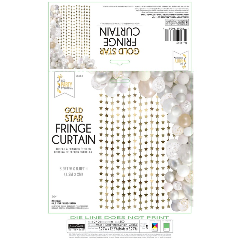 GOLD STAR FRINGE CURTAIN