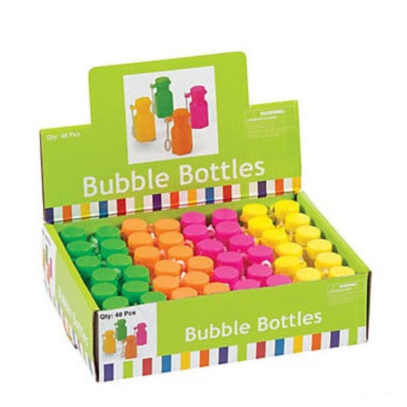 Hexagon Neon Mini Bubble Bottles