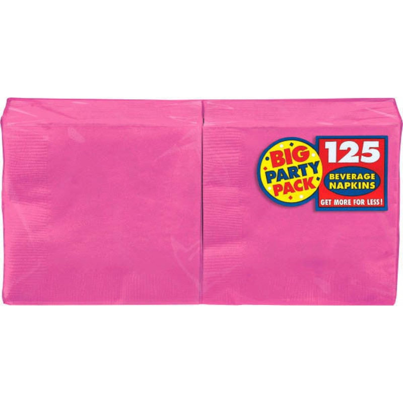 NAPKIN - BRIGHT PINK 125 CT/PKG       BEVERAGE