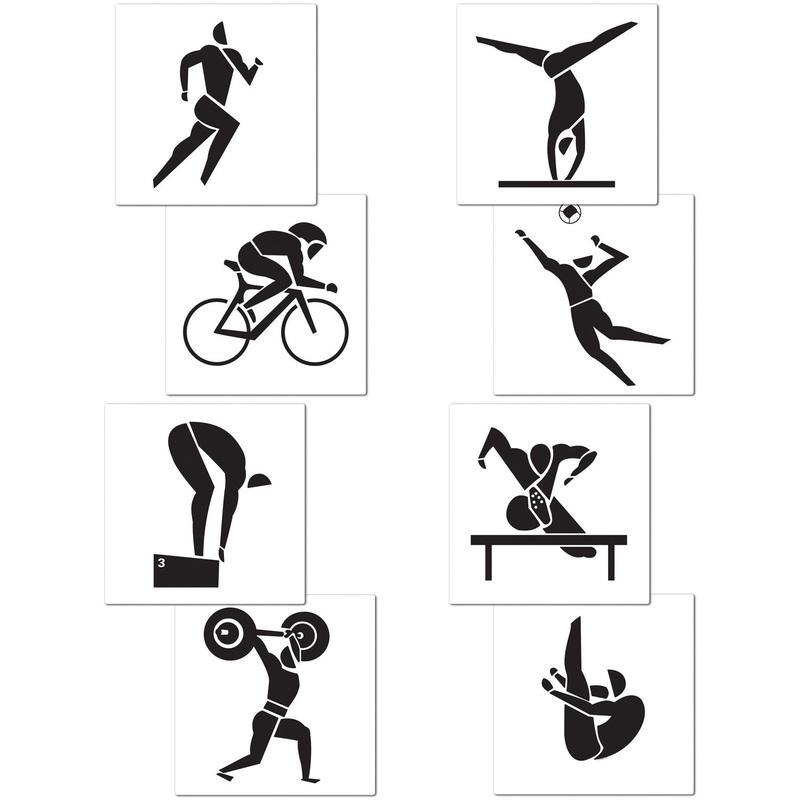 SUMMER SPORTS CUTOUTS 4PCS/PKG  8 DESIGNS