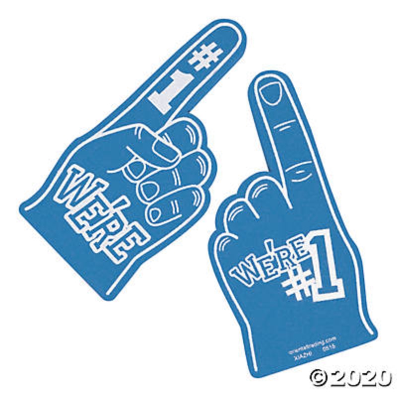 We're #1 Blue Foam Finger