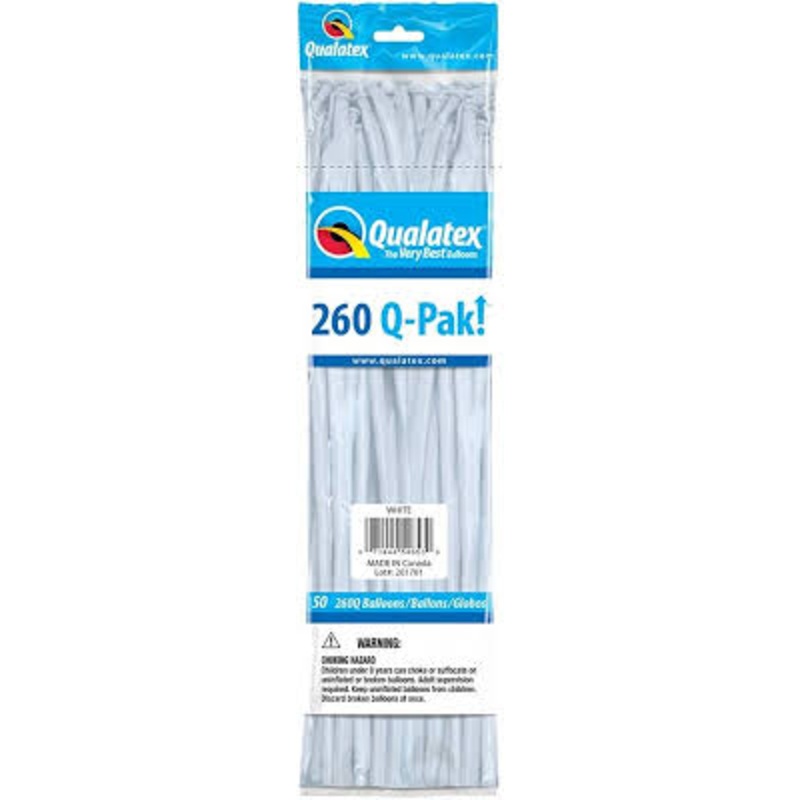 260Q Qualatex Balloons- White