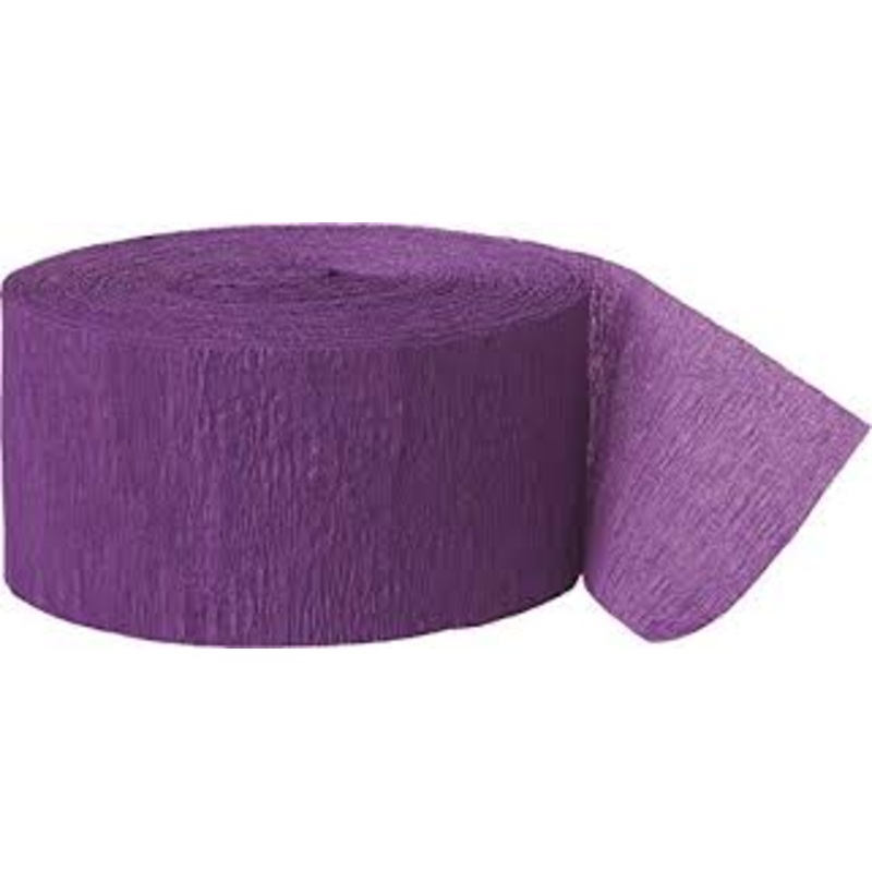 Crepe Streamer - 81' PURPLE