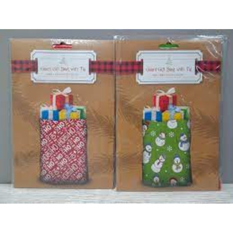 Giant Christmas Gift Bag W/Tie