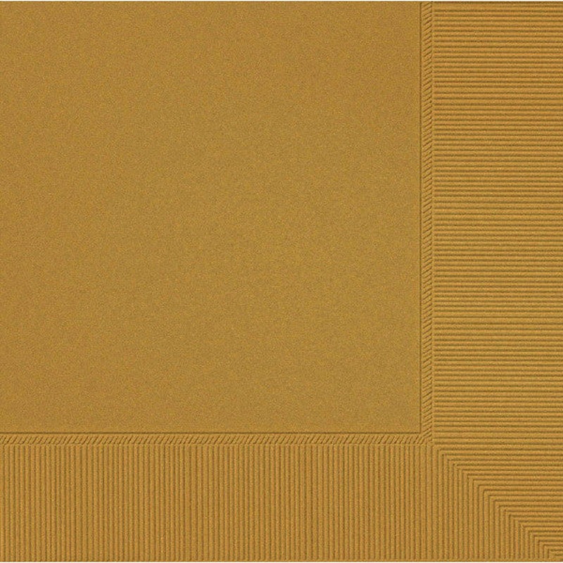Gold Beverage Napkins - 40ct.