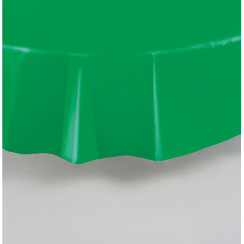 Green Round Value Plastic Table Cover