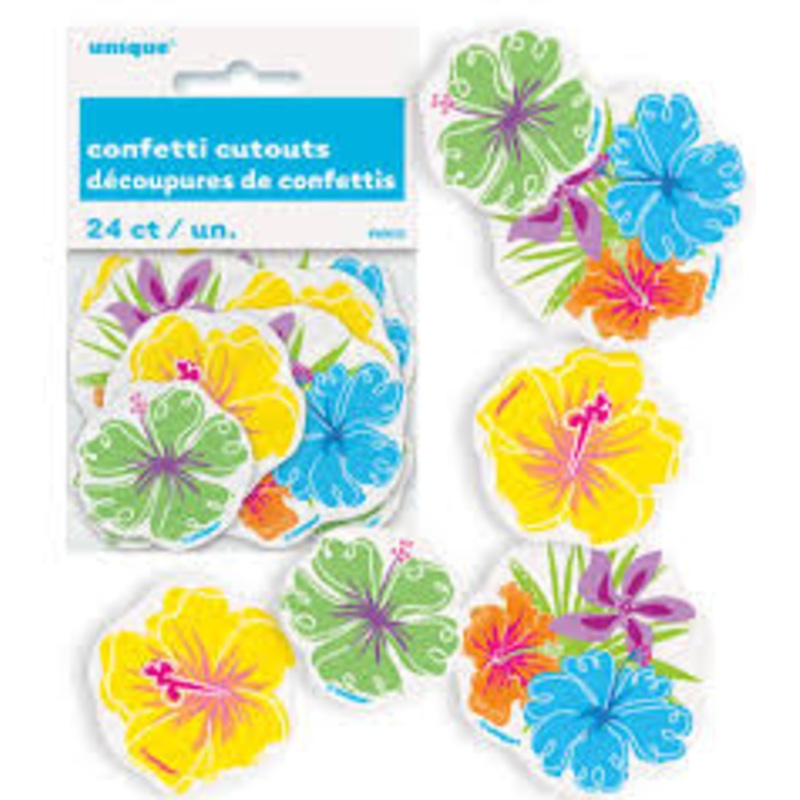 Hibiscus Floral Confetti Cutouts