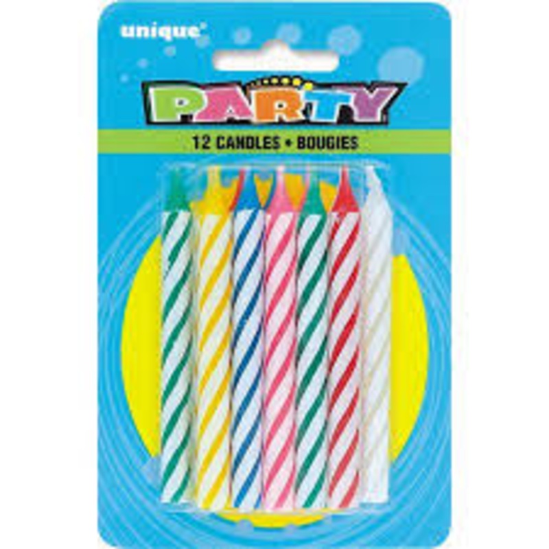 Large Striped Candles