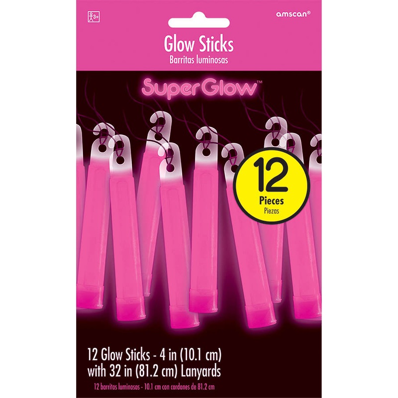 PINK GLOW STICK NECKLACES 12 PACK