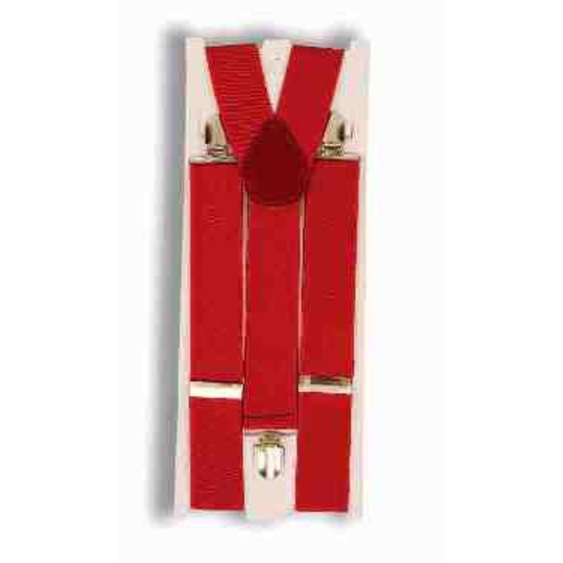 Red Adjustable Suspenders