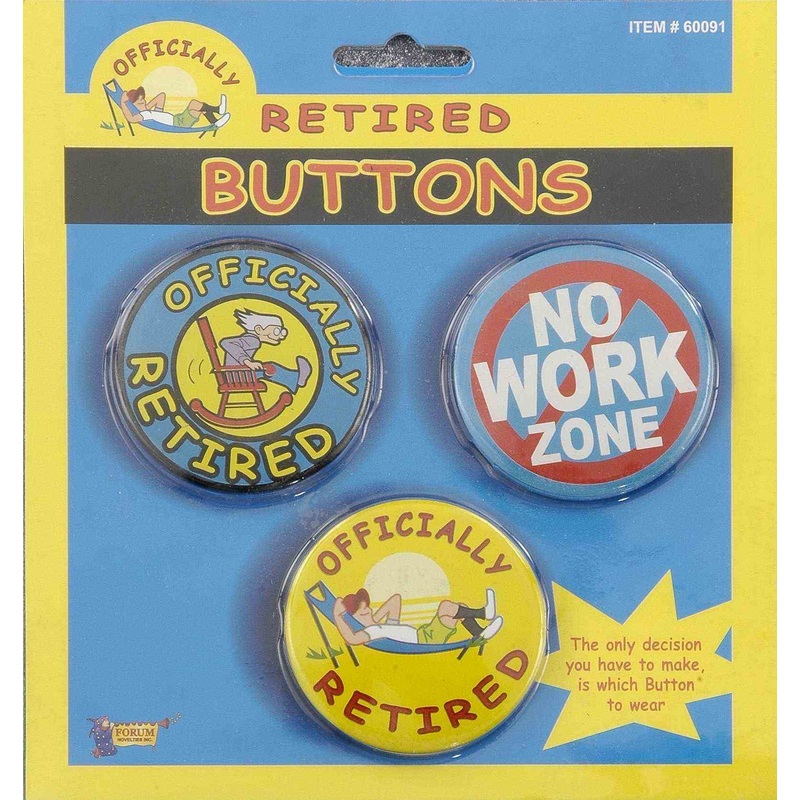 Retired Buttons - 3ct.