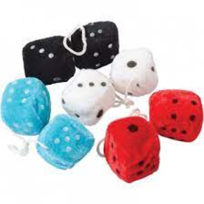 1 1/2" Fuzzy Dice