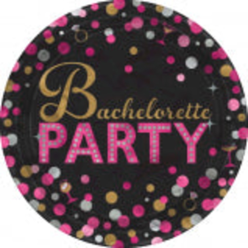 BACHELORETTE 7" PAPER PLATES   8CT