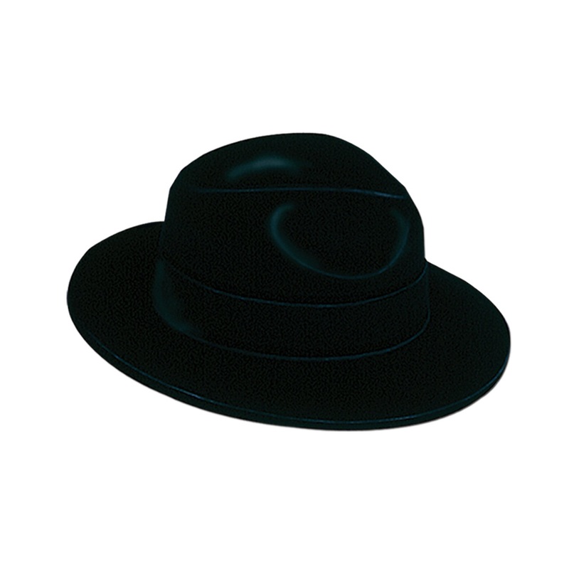 HAT - FEDORA BLACK VELOUR                      EAC