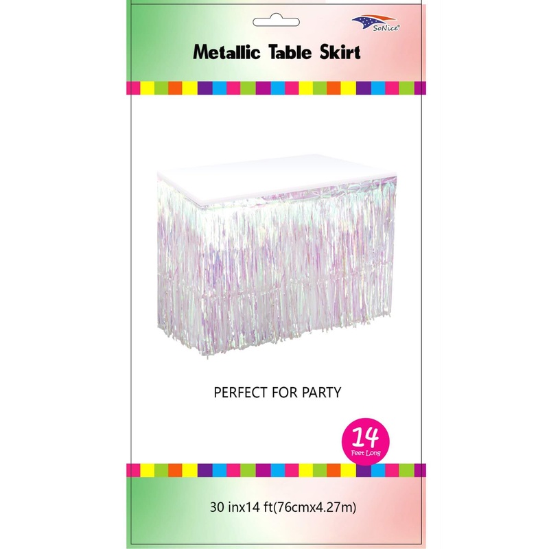 IRIDESCENT METALLIC TABLESKIRT