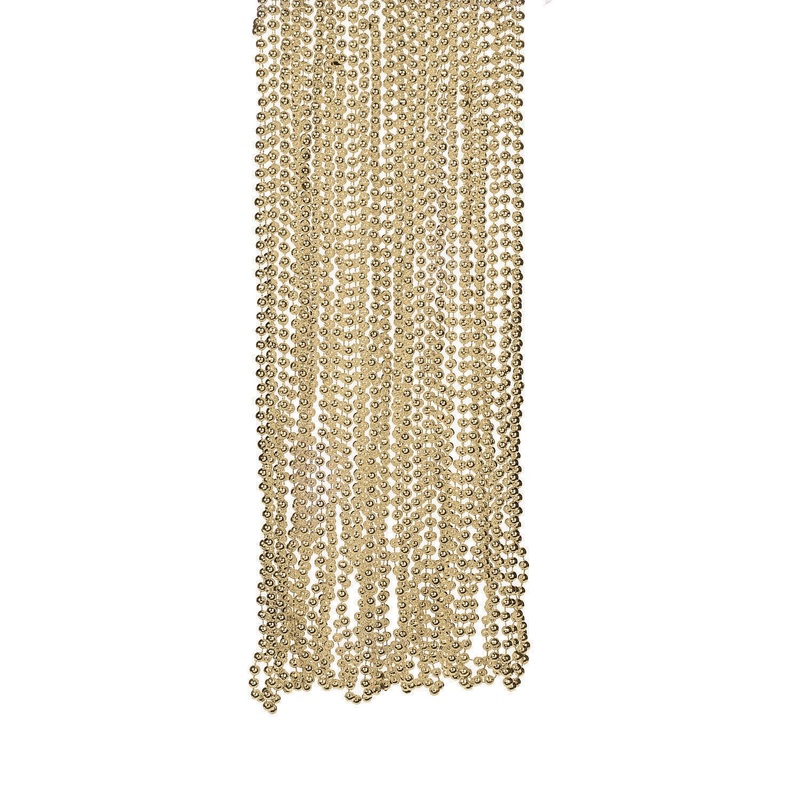 NECKLACE - GOLD METALLIC BEADS           4 DZ/UNIT