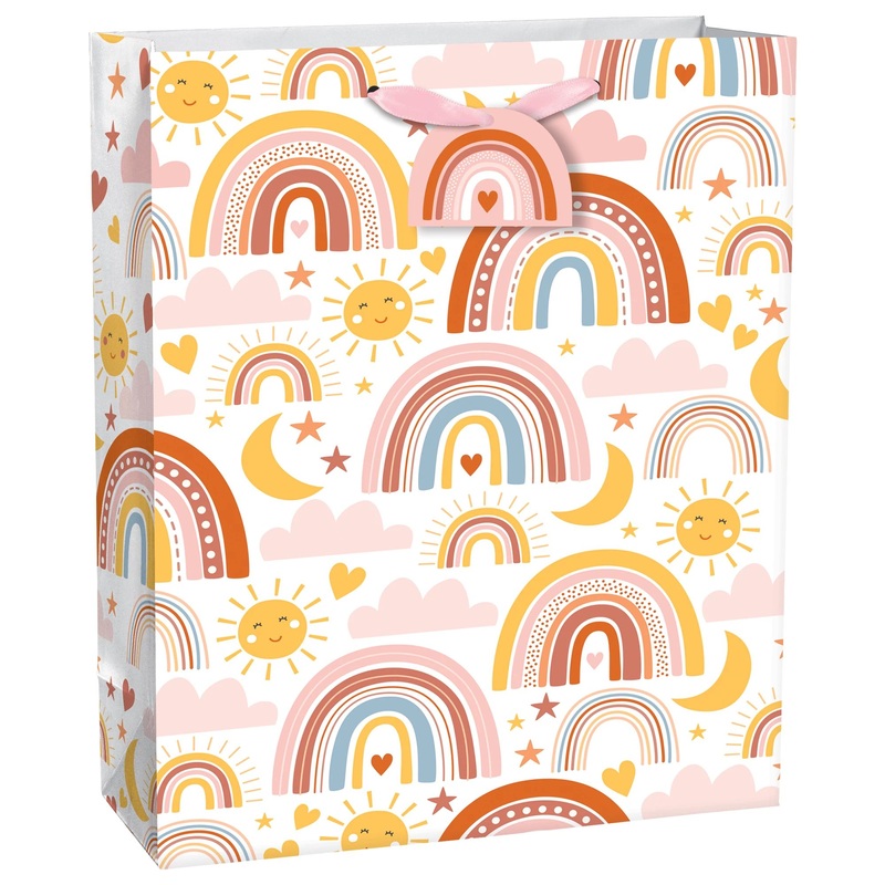 Neutral Rainbow Super Large Gift Bag