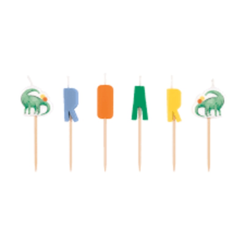 Party Dinosaur Candle Set - 6pcs.
