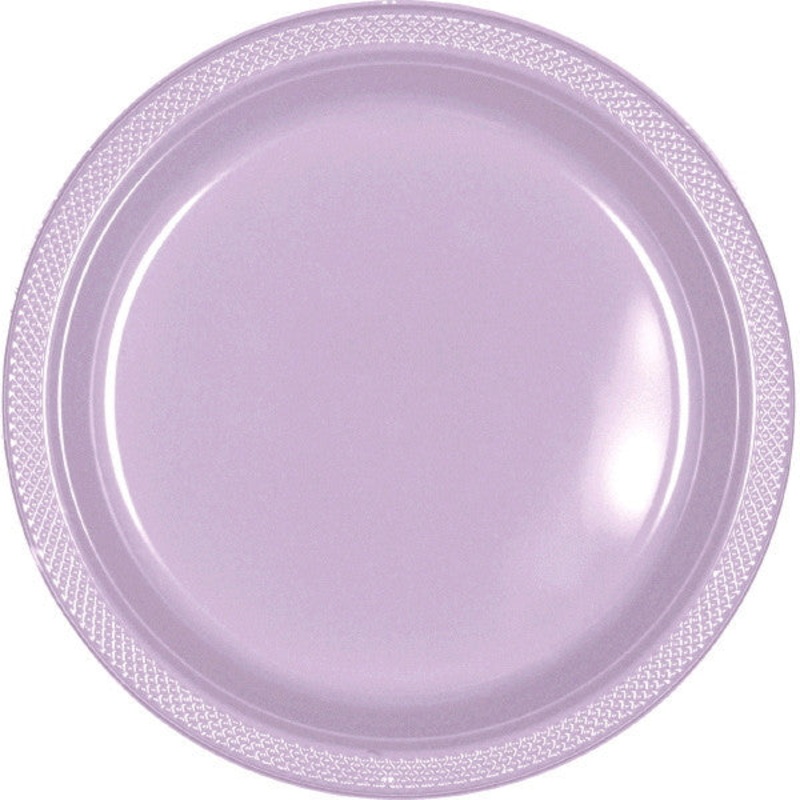 PLATE - LAVENDER 9"    PLASTIC   20 CT/PKG