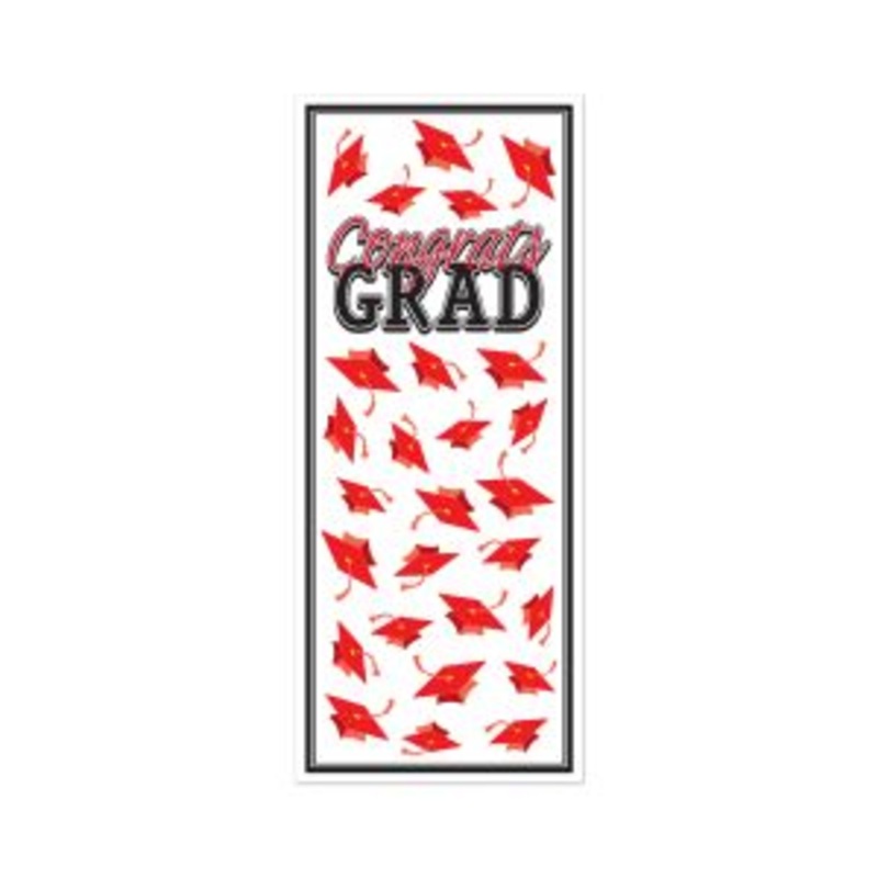 Red Congrats Grad Door Cover