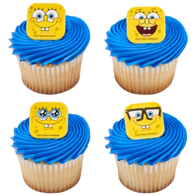 SPONGEBOB CUPCAKE RINGS 12CT