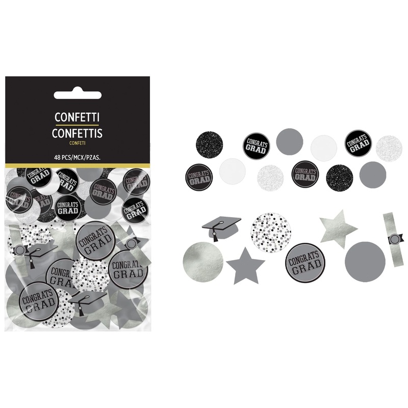White Large Graduation Confetti