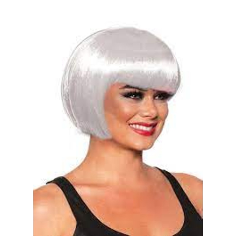 White Short Bob Adult Wig