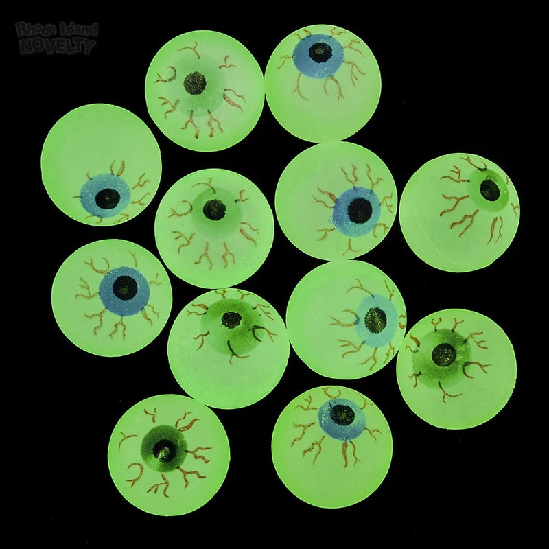 1.25" Glow-In-Dark Eye Hi-Bounce Ball