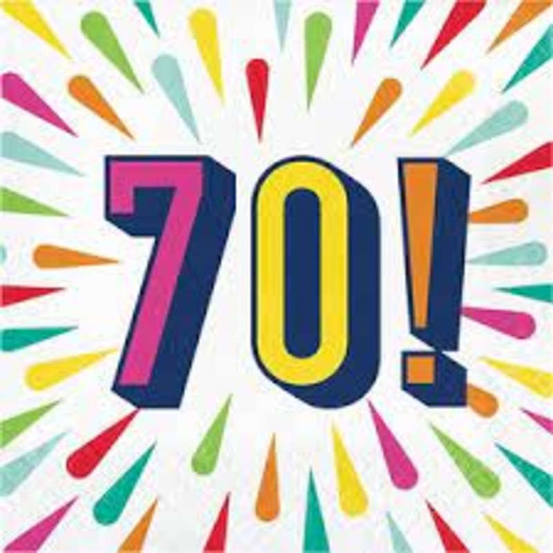 70 BIRTHDAY BURST NAPKINS