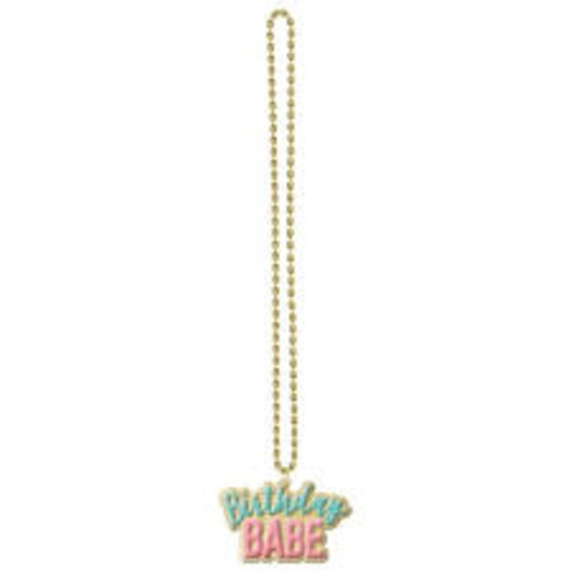 BIRTHDAY BABE BEAD NECKLACE