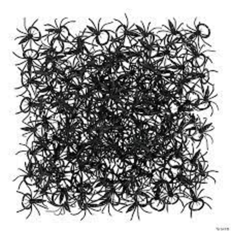 Black Plastic Spider Rings