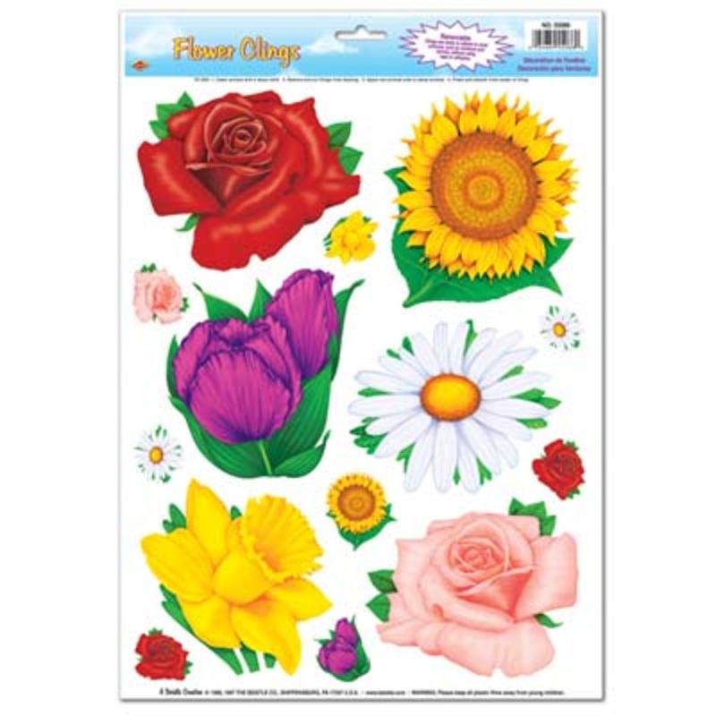 FLOWER WINDOW CLINGS