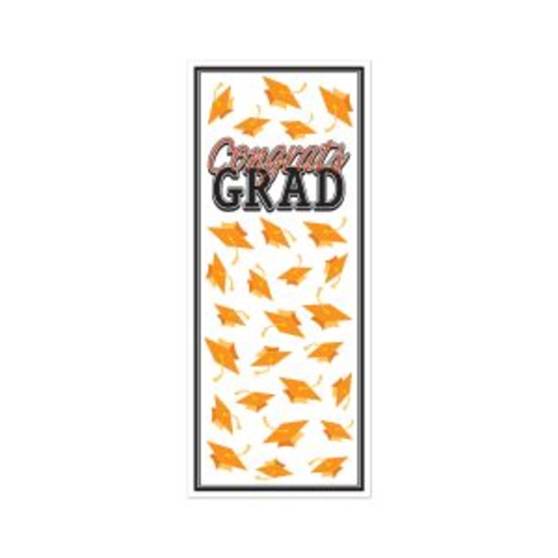 Orange Congrats Grad Door Cover