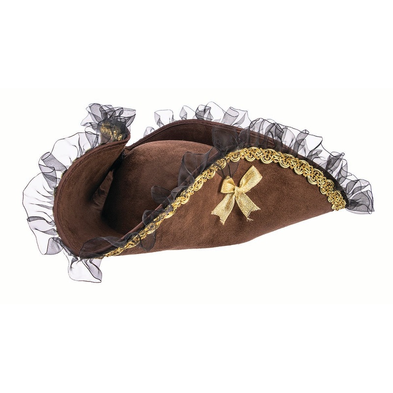 Tricorner Brown Pirate Hat