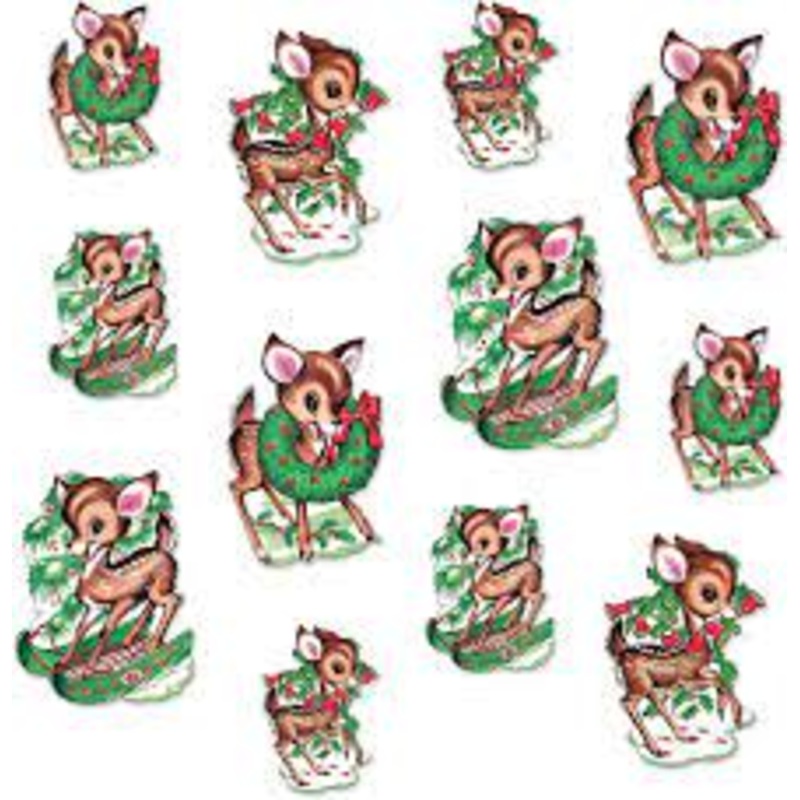 Vintage Christmas Reindeer Cutouts