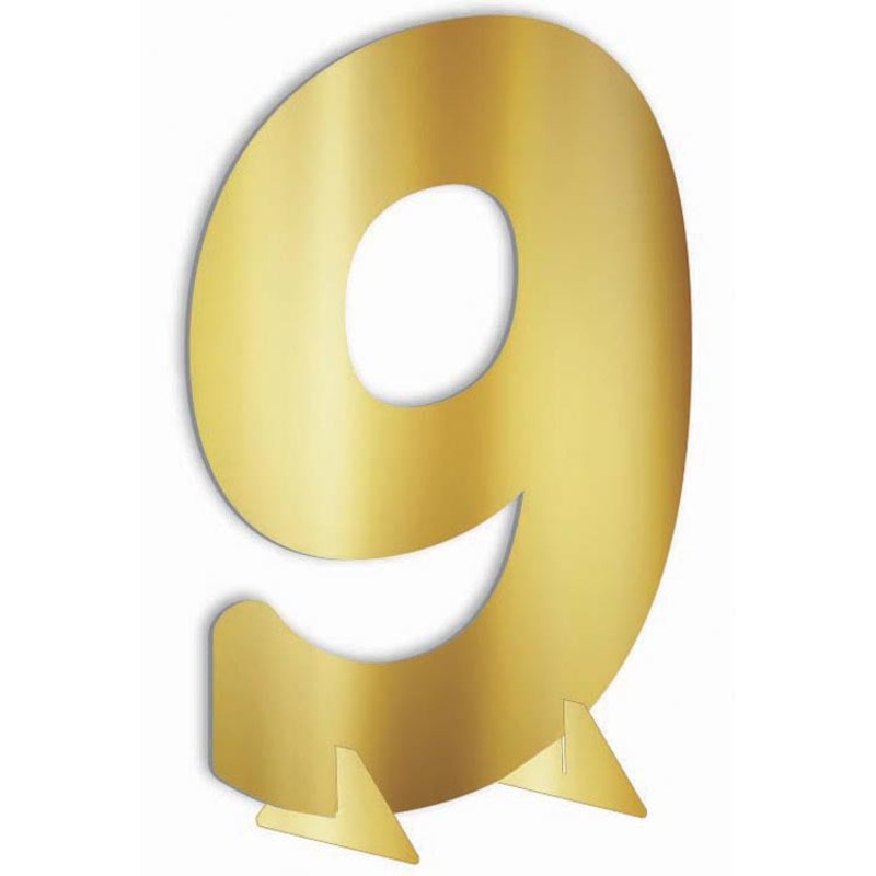 24 Gold Metallic Number 9