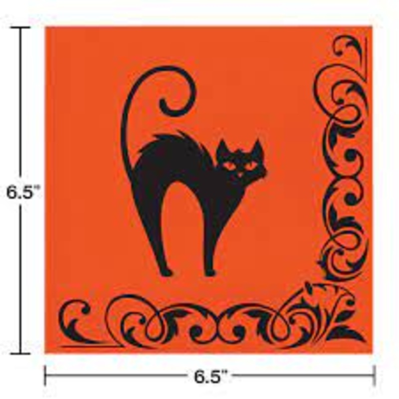 Black Cat Luncheon Napkins