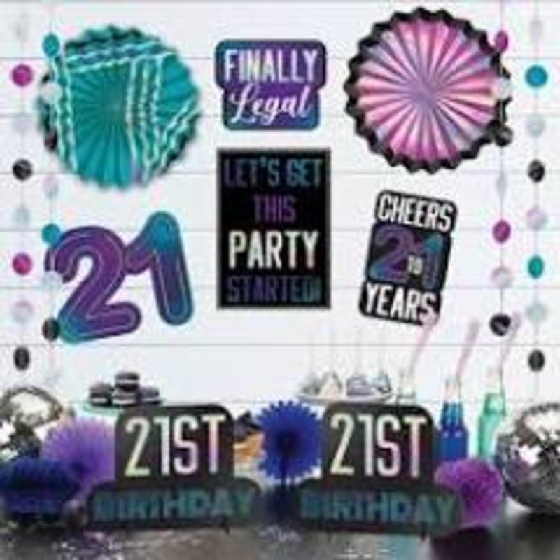 CHEERS TO 21 YEARS - ROOM DECORATION KIT