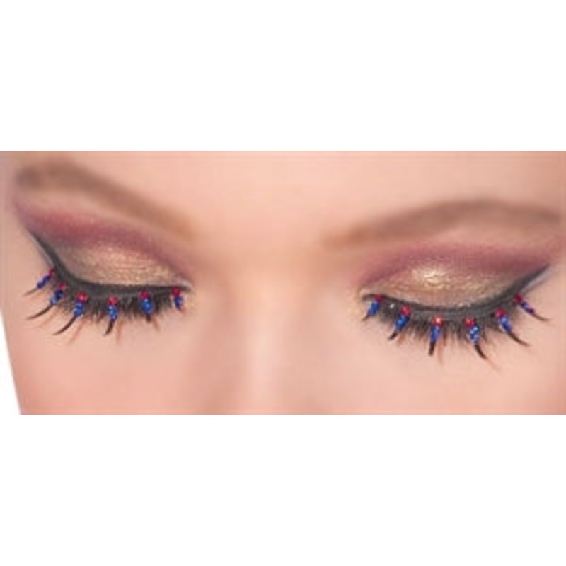 Eyelashes - Red/Blue Stones